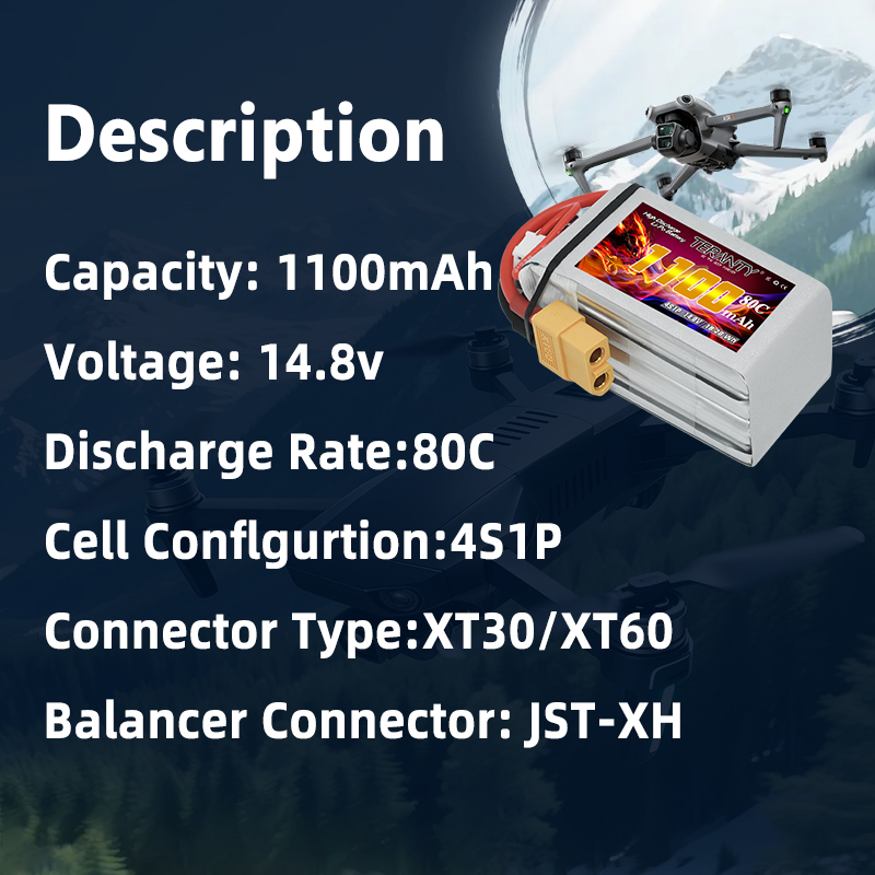 TERANTY 4S 1100mAh 80C/160C Li - Drone Racing Battery recensione e prezzo