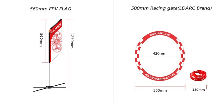560mm FPV Racer Flag Drone Qua - Drone Racing Gate recensione e prezzo