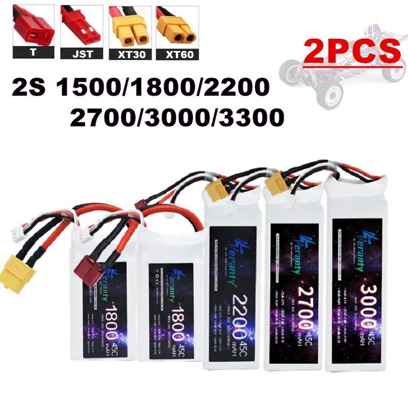 2PCS 7.4V Lipo 2S Battery 1500 - Drone Racing Battery recensione e prezzo