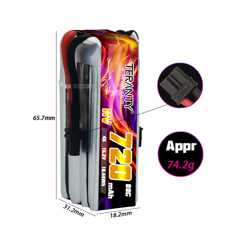 TERANTY 720mAh 4S 15.2V HV Lip - Drone Racing Battery recensione e prezzo