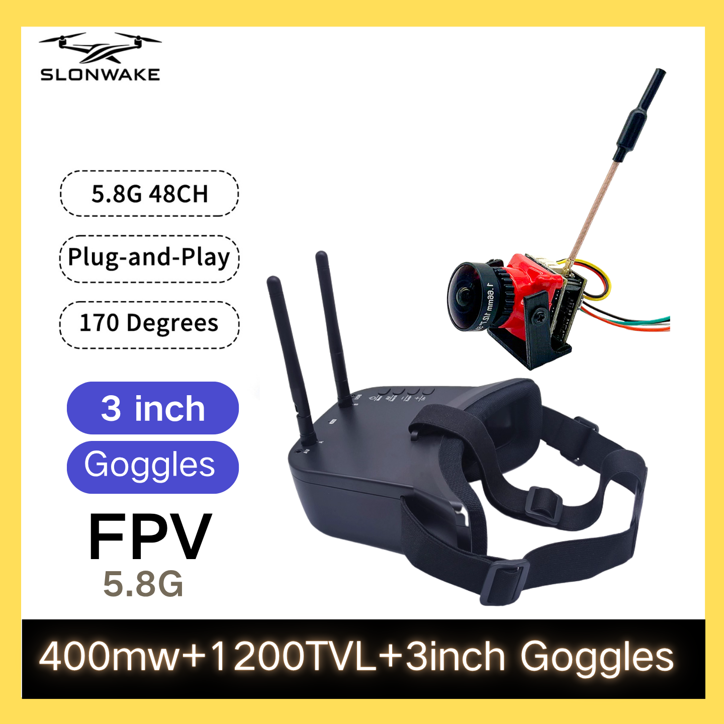 SLONWAKE 5.8G 48CH FPV 400mw V - Drone Racing Vtx recensione e prezzo