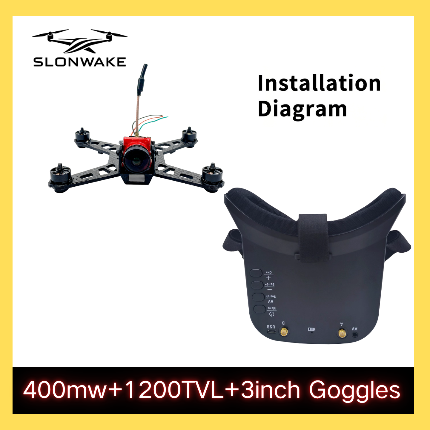 SLONWAKE 5.8G 48CH FPV 400mw V - Drone Racing Vtx recensione e prezzo