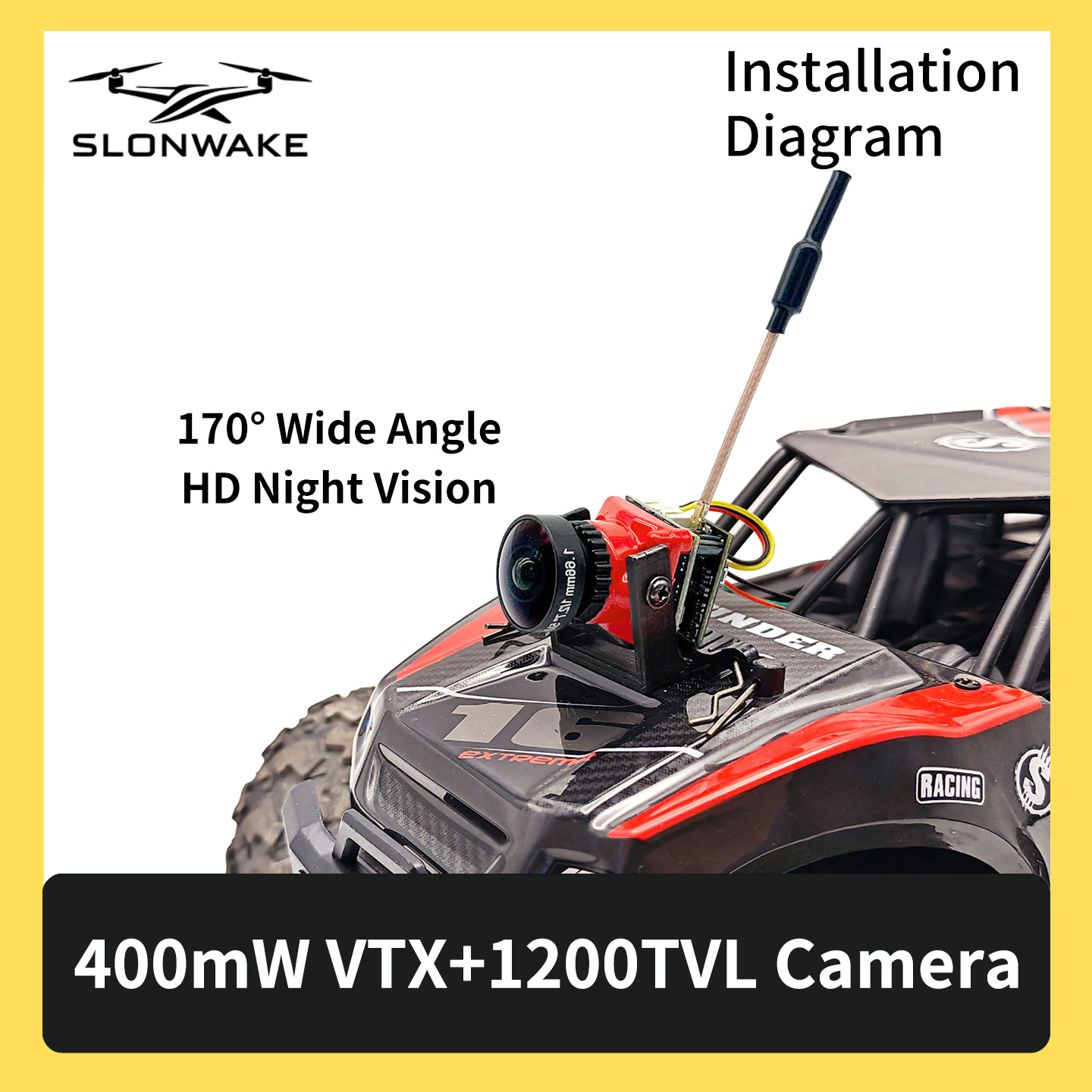 SLONWAKE 5.8G 48CH FPV 400mw V - Drone Racing Vtx recensione e prezzo