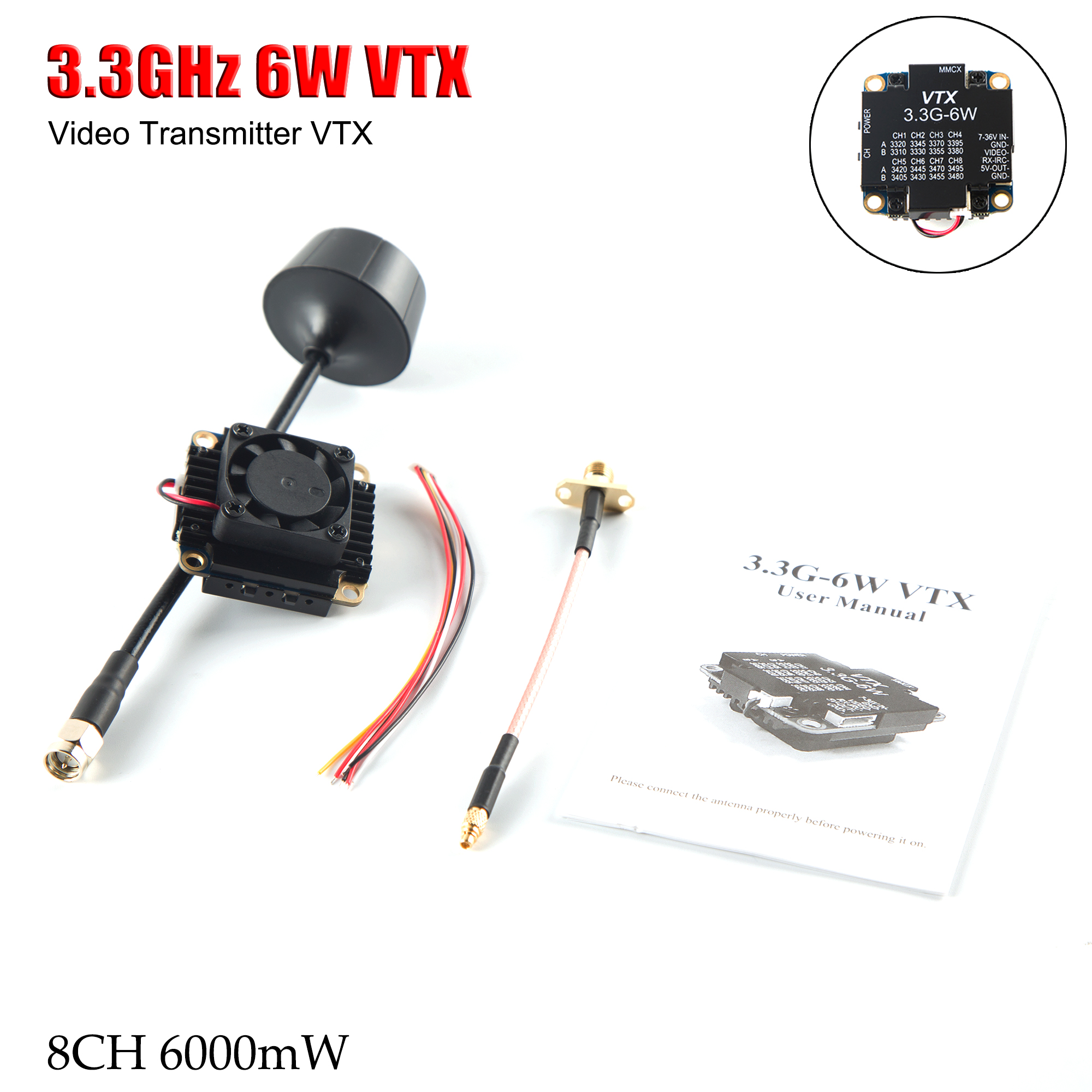 FPV Video Transmitter 3.3G 6W  - Drone Racing Vtx recensione e prezzo