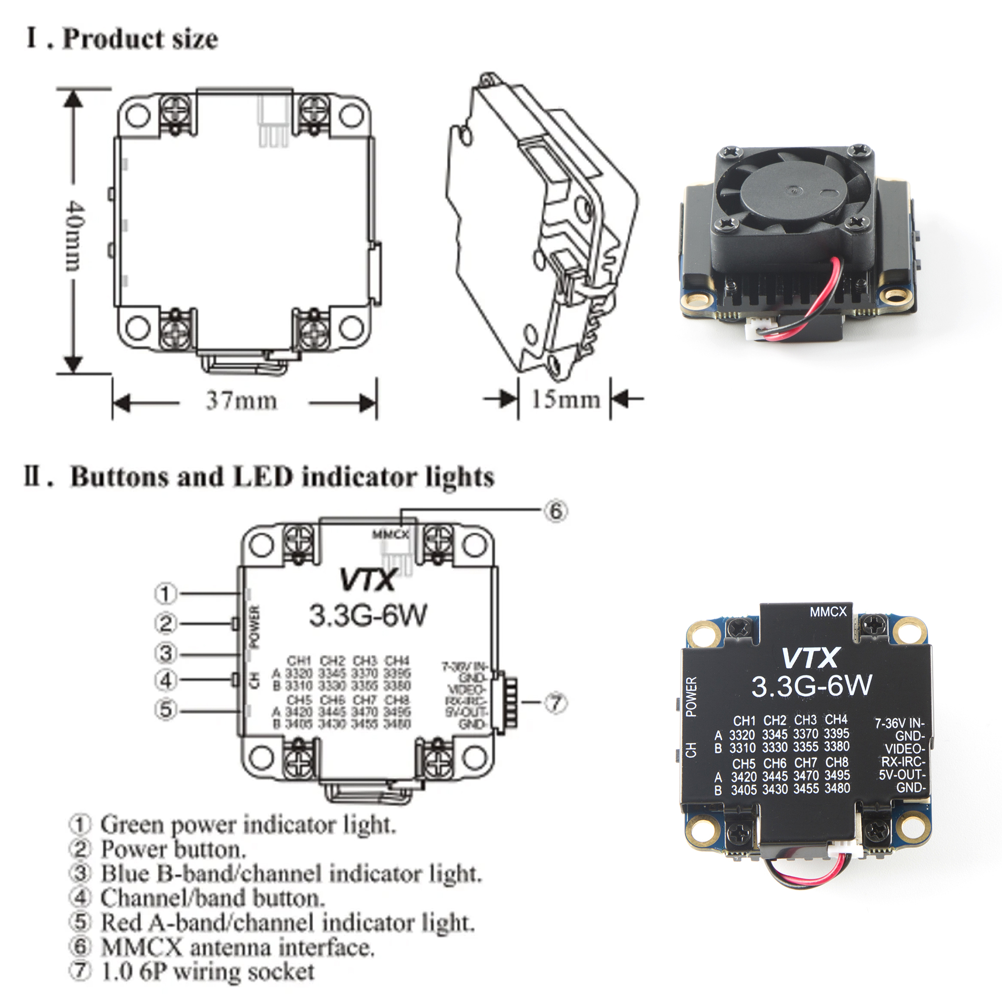 FPV Video Transmitter 3.3G 6W  - Drone Racing Vtx recensione e prezzo